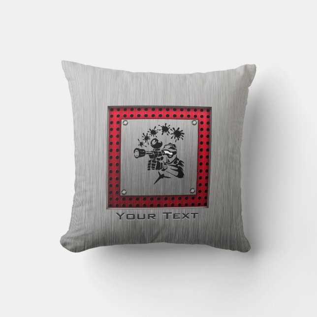 Penseelmetalen blik Paintball Kussen (Voorkant)