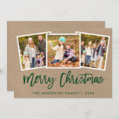 Penseelscript 3 kerstkraft voor fotoserie feestdagenkaart (Voorkant / Achterkant)