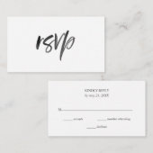 Penseelscript Bruiloft RSVP Informatiekaartje (Voorkant / Achterkant)