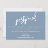 Penseelscript bruiloft uitgestelde blauwe kaart (Voorkant)