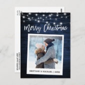 Penseelscript: direct camera, paar kerst briefkaart (Voorkant / Achterkant)