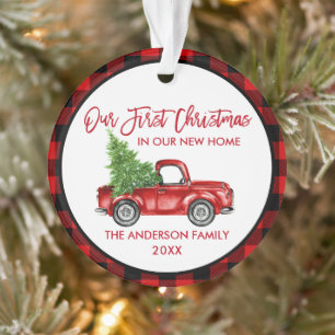 Penseelscript Eerste Kerstmis Nieuwe startpagina Ornament