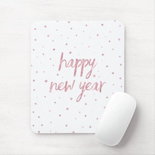 Penseelscript Faux Roos Gold Glitter Muismat (Met muis)