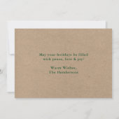 Penseelscript Foto Prettige feestdagen Kaart Kraft (Achterkant)