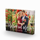 Penseelscript, gehuwd en versierd fotohuwelijk fotoblokken (Rechts)