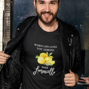 Penseelscript Limoncello Lemons Black T-shirt