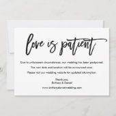 PenseelScript Love is Patiëntenuitgestelde Kaart (Voorkant)