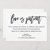 PenseelScript Love is Patiëntenuitgestelde Kaart (Voorkant / Achterkant)