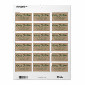Penseelscript Merry kerstkraft Green Etiket (Full Sheet)