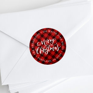 Penseelscript Merry Vakantiemateriaal voor retou Ronde Sticker