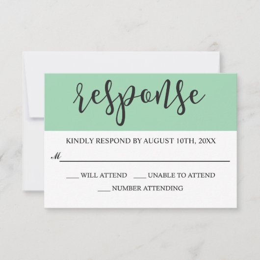 Penseelscript Modern RSVP Kaartje (Voorkant)