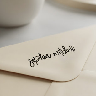 Penseelscript naam Rubberstempel