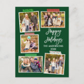 Penseelscript Prettige feestdagen Craft Tape Green Briefkaart (Voorkant)