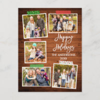 Penseelscript Prettige feestdagen houten tape