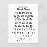 Penseelscript - Voorbeeldvel Zazzle Font