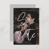 penseelscriptfoto De datum-Kaart opslaan Kaart (Voorkant / Achterkant)