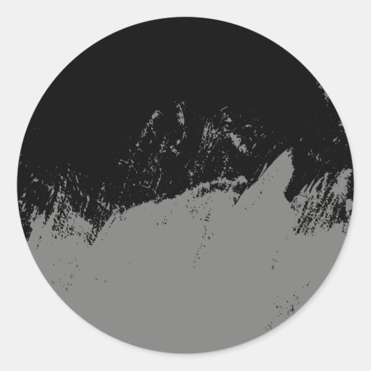 Penseelstreek 2 ronde sticker (Voorkant)