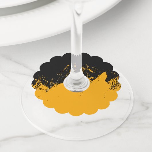 Penseelstreek 3 wijnglaslabel (Dichtbij)