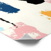 Penseelstreek Abstract Poster (Hoek)