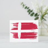 Penseelstreek Denemarken vlag Briefkaart (Staand voorkant)