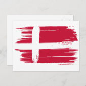 Penseelstreek Denemarken vlag Briefkaart (Voorkant / Achterkant)