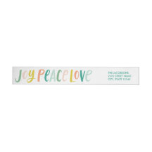 Penseelstreek Joy Peace Love Wraparound Labels