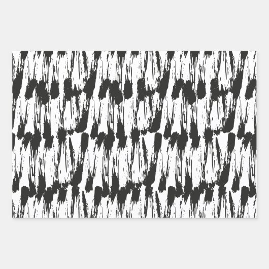 Penseelstreek, natte verf, droge borstel, blauw, B Inpakpapier Vel (Voorkant 2)