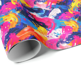penseelstreek patroon cadeaupapier