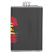 Penseelstreek Spanje vlag Heupfles (Achterkant)