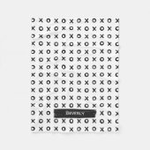 Penseelstreek XOXO Fleece Deken (Voorkant)