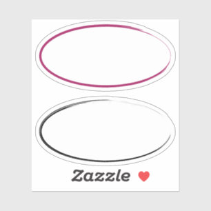 Penseelstreeketiket Sticker