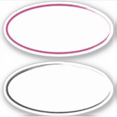 Penseelstreeketiket Sticker (Voorkant)