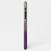 Penseelstreken en Confetti-Stippen met Gold Monogr iPhone Hoesje (Linkerkant)