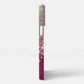 Penseelstreken en Confetti-Stippen met Gold Monogr iPhone Hoesje (Rechterkant)