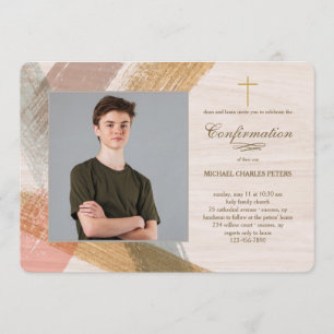 Penseelstreken Fotobevestiging uitnodiging