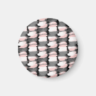 penseelstreken, grijs-roze decor. magneet