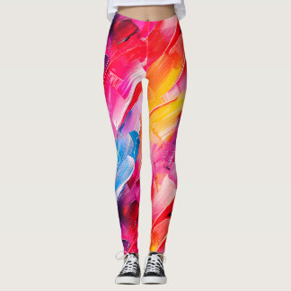 penseelstreken patroon 2 leggings