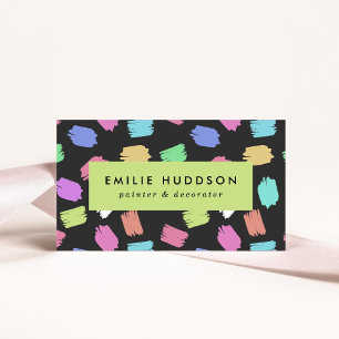 penseelstreken, schilder, schilderij, decorator visitekaartje