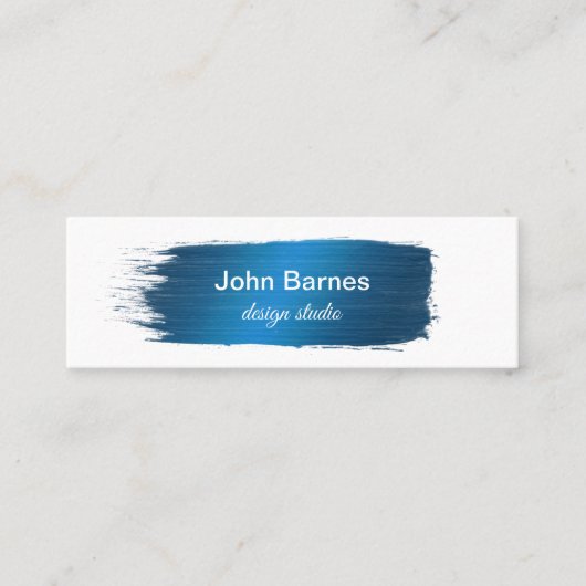 Penseelstreken, structuur. Tekst. Mini Visitekaartje (Voorkant)