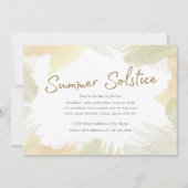 Penseelstreken Summer Solstice Invite Kaart (Voorkant)