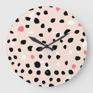 penseelstreken van inkt: artistieke structuur grote klok