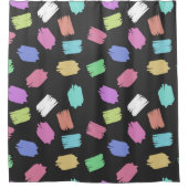 Penseelstreken verven, kleurrijke penseelstreken douchegordijn (Voorkant)