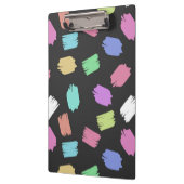 Penseelstreken verven, kleurrijke penseelstreken klembord (Links)