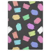 Penseelstreken verven, kleurrijke penseelstreken klembord (Achterkant)