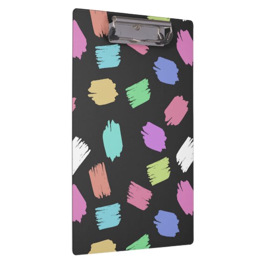 Penseelstreken verven, kleurrijke penseelstreken klembord (Rechts)