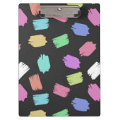 Penseelstreken verven, kleurrijke penseelstreken klembord (Voorkant)