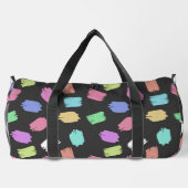 Penseelstreken verven, kleurrijke penseelstreken plunjezak (Achterkant)