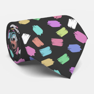 Penseelstreken verven, kleurrijke penseelstreken stropdas