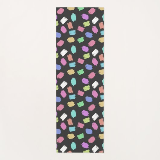 Penseelstreken verven, kleurrijke penseelstreken yogamat (Voorkant)