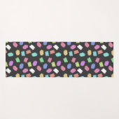 Penseelstreken verven, kleurrijke penseelstreken yogamat (Voorkant (horizontaal))